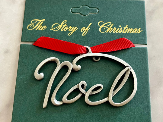 Pewter Noel Christmas Ornament - The Story of Christmas Hand Crafted