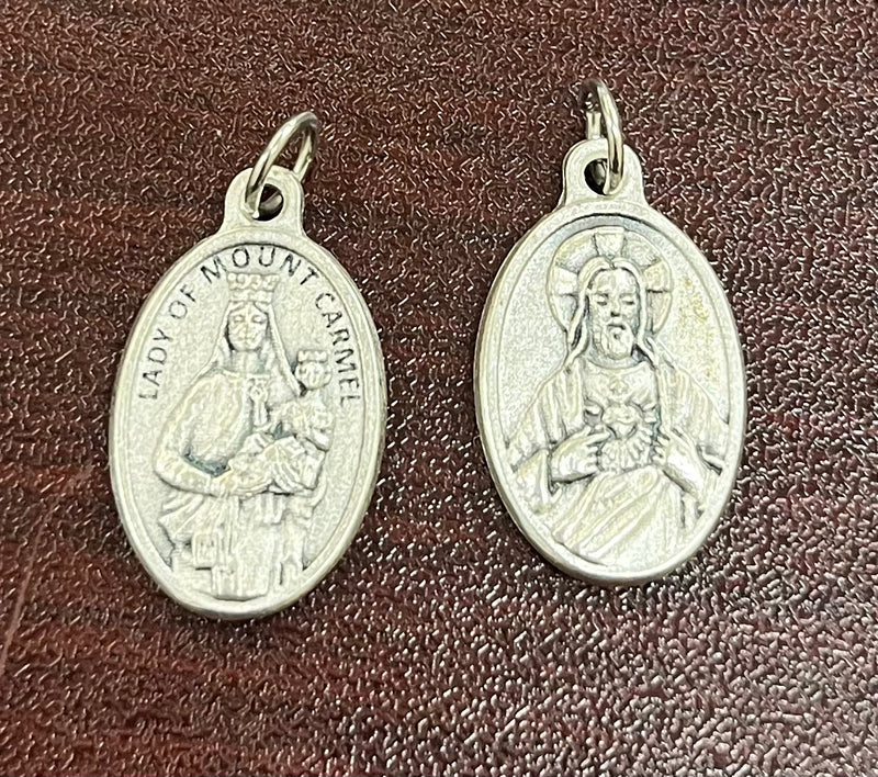 Our Lady of Mount Carmel & Sacred Heart of Jesus 2-Sided Medal