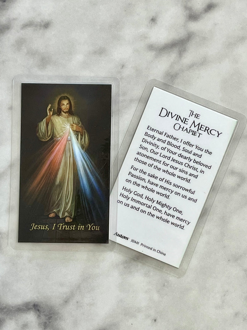 The Divine Mercy Chaplet Prayer Card