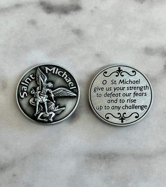 St. Michael the Archangel Italian Pocket Coin