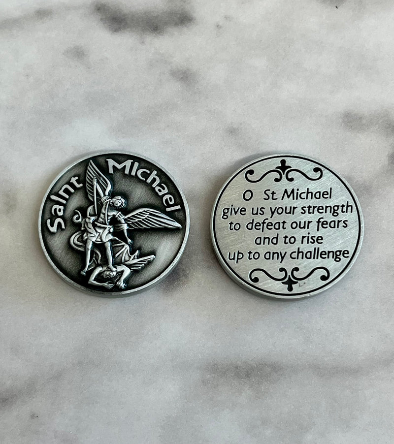 Saint Michael Religious Pocket Coin – Discount Catholic Store
