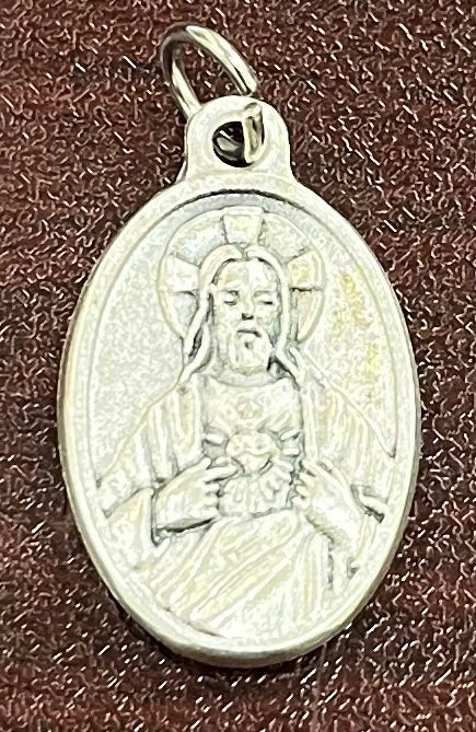 Our Lady of Mount Carmel & Sacred Heart of Jesus 2-Sided Medal