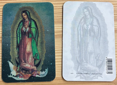 Holographic 3D Prayer Card – Our Lady of Guadalupe