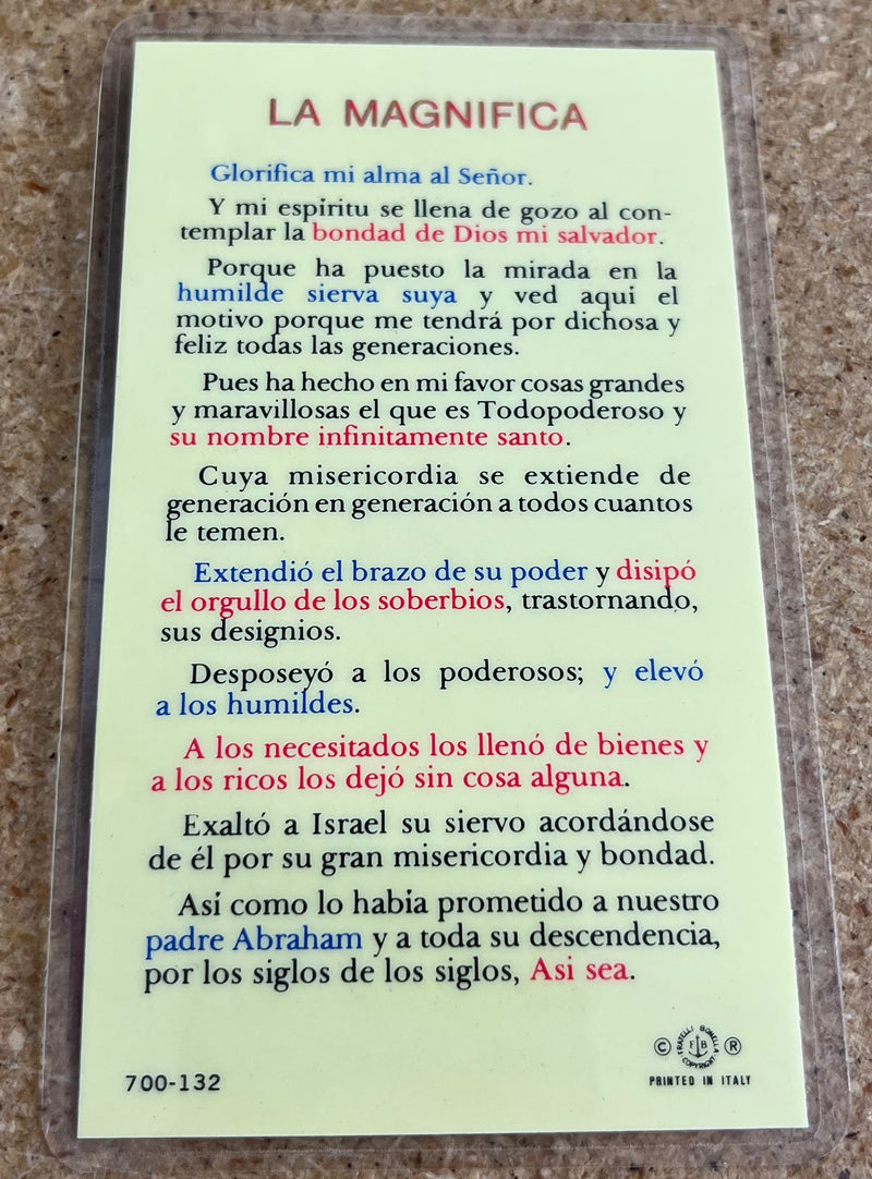 Tarjeta de Oración La Magnífica