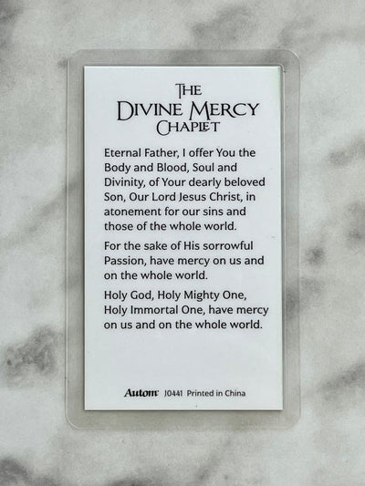 The Divine Mercy Chaplet Prayer Card