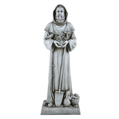 Saint Fiacre Garden Statue - 12.25 inches tall