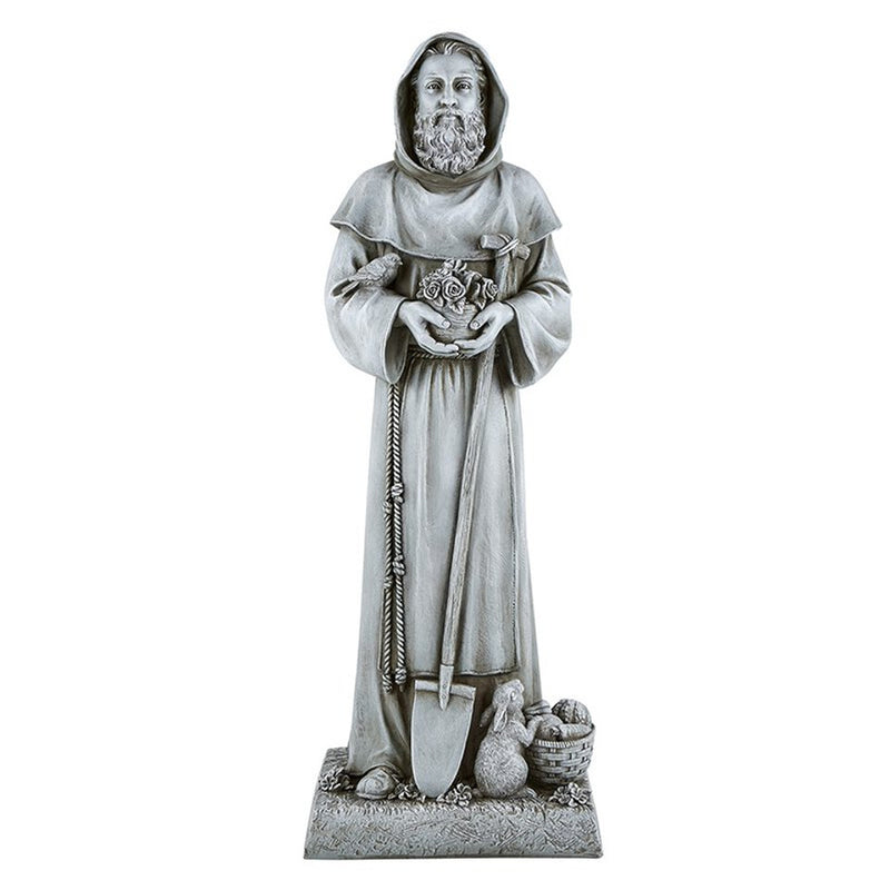 Saint Fiacre Garden Statue - 12.25 inches tall