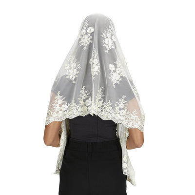 Two-Tone Ivory Long Chapel Veil