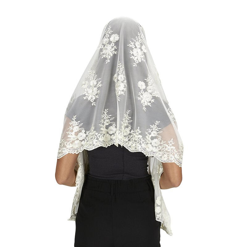 Two-Tone Ivory Long Chapel Veil