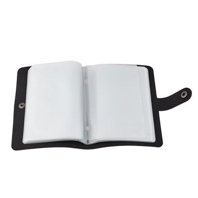 Holy Card Holder with Faux Leather Cover (Black)