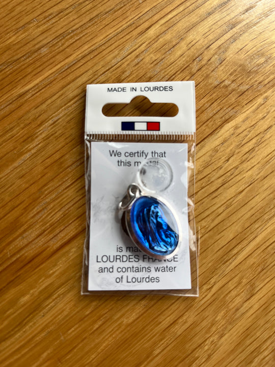 Our Lady of Lourdes Medal with Grotto Water Pendant
