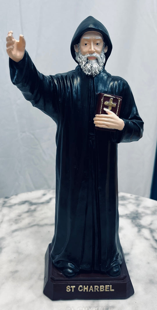 10-Inch Desktop Statue of Blessed Saint Charbel