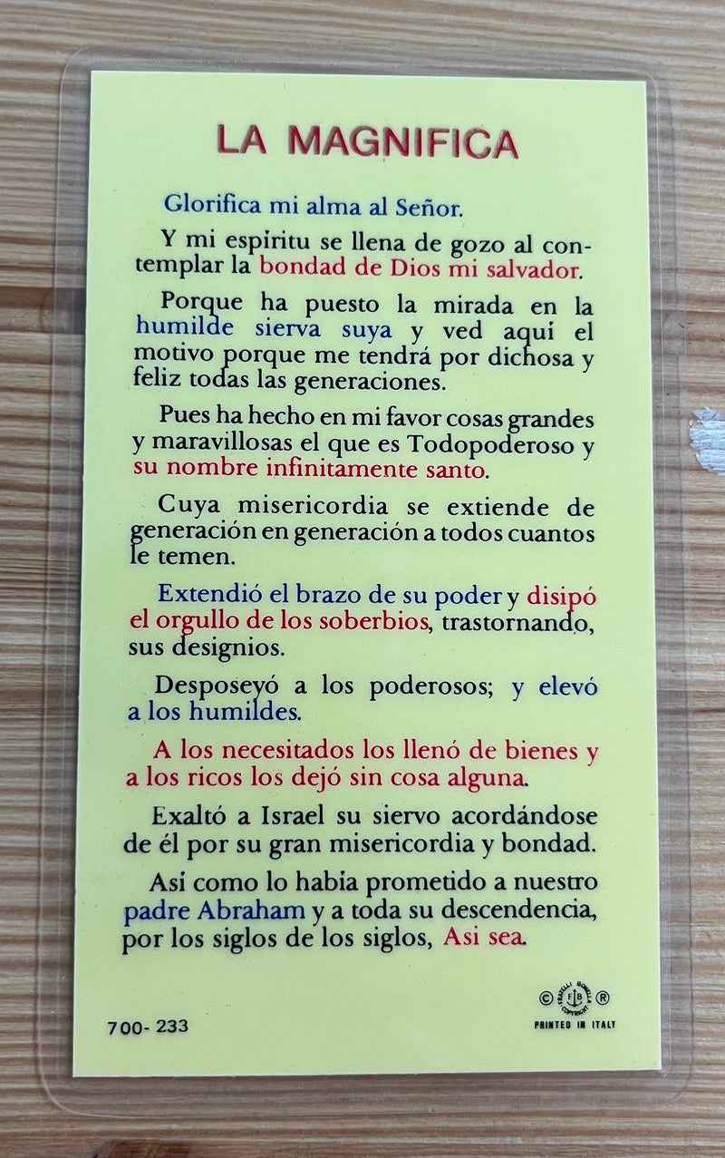 Tarjeta de Oración La Magnífica