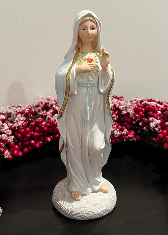 Immaculate Heart of Mary - 8 inch desktop statue