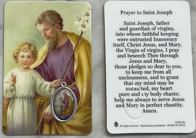 St. Joseph Prayer Card and Medal