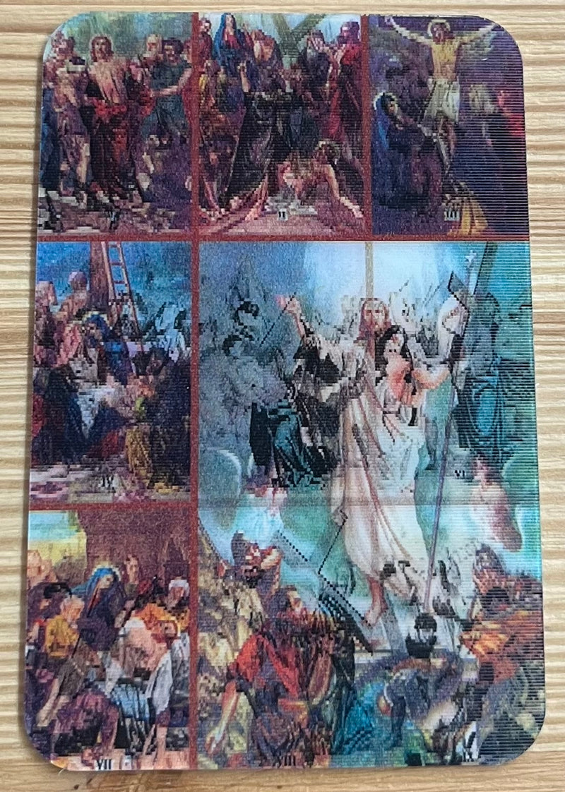 3D Holographic Prayer Card 14 Stations of the Cross Discount Catholic Store 3D Holographic Prayer Card 14 Stations of the Cross Discount Catholic Store