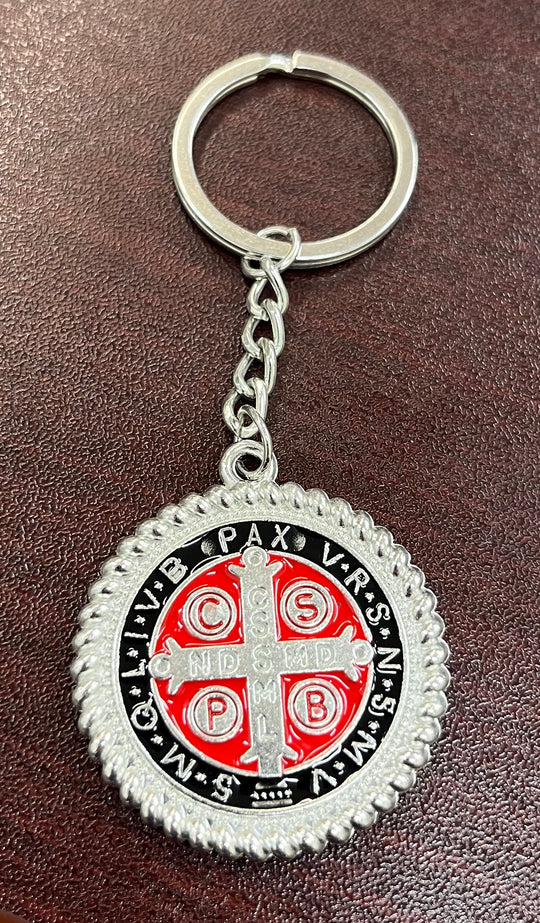 Gorgeous Black & Red St. Benedict Keychain – A Powerful Symbol of Protection