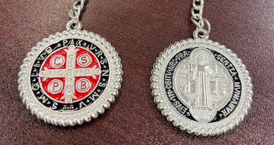 Gorgeous Black & Red St. Benedict Keychain – A Powerful Symbol of Protection