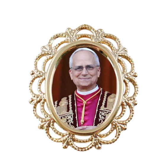 Pope Leo Lace Lapel Pin