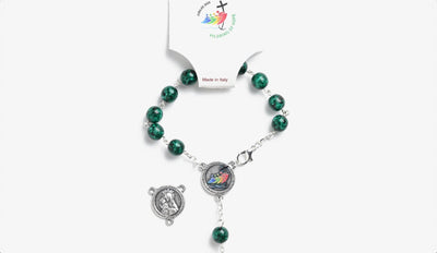 Jubilee 2025 One-Decade Green Bead Auto Rosary