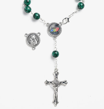 Jubilee 2025 One-Decade Green Bead Auto Rosary