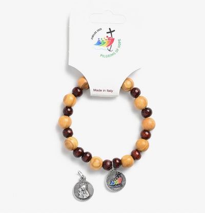 Pilgrims of Hope Jubilee 2025 Olive Wood Bracelet