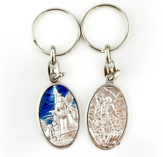St. Michael Pewter Keychain