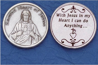 Sacred Heart of Jesus Italian Pocket Coin