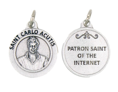 3/4" Round St. Carlo Acutis Medal – Patron Saint of the Internet