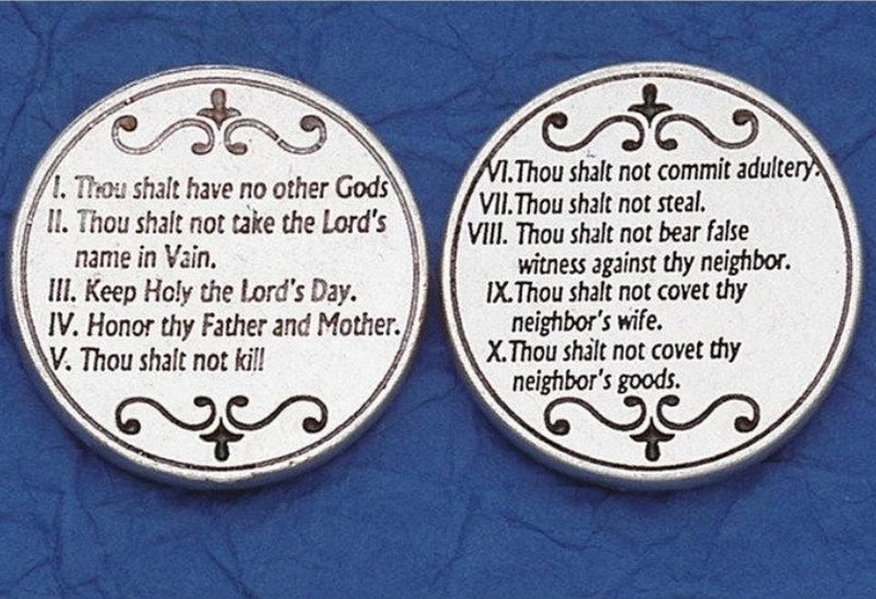 The Ten Commandments Italian Pocket Coin