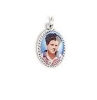 Carlo Acutis 3/4" Oval Medal with Bright Colored Picture