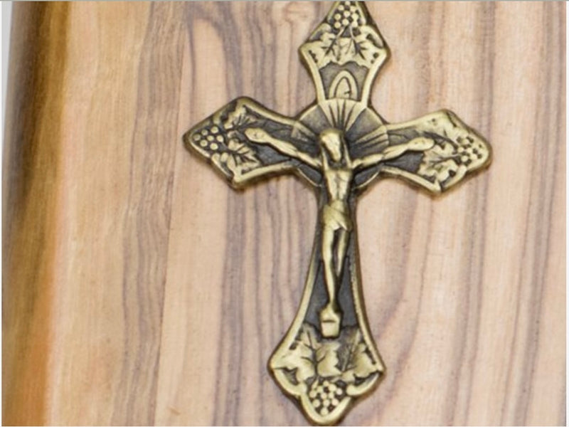 Classic Olive Wood Bead Rosary with Crucifix and Rosary Box – Made in Bethlehem