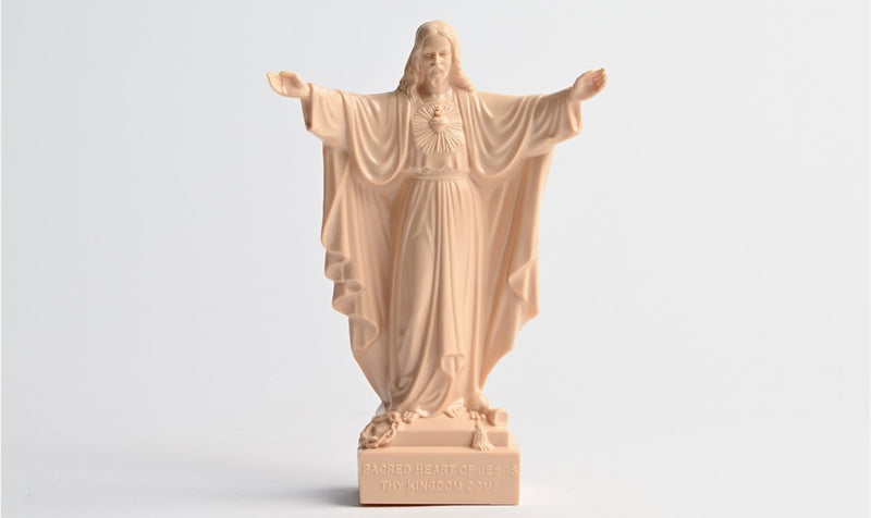 7-inch Sacred Heart of Jesus Plastic Statue with &