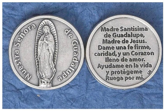 Medalla de Bolsillo Italiana de Nuestra Señora de Guadalupe – Protectora y Madre Amorosa