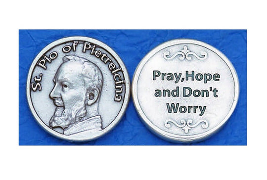 St. Padre Pio of Pietrelcina Italian Pocket Coin