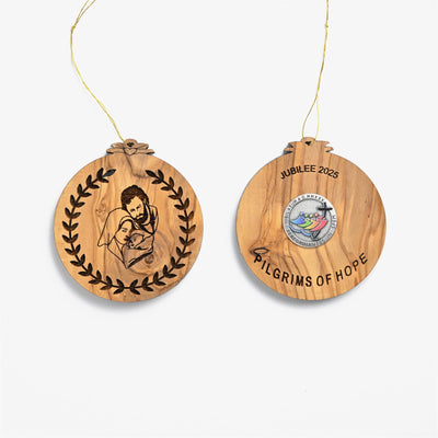 Jubilee 2025 Olive Wood Christmas Tree Ornament