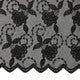 Black Scallop Floral Chapel Veil -