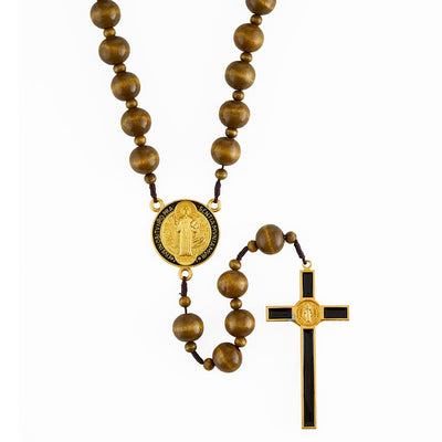 St. Benedict Cord Wall Rosary – A Bold Symbol of Faith and Protection - Large Beads, rosary is 43 inches long