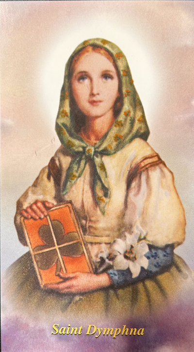 St. Dymphna Prayer Card