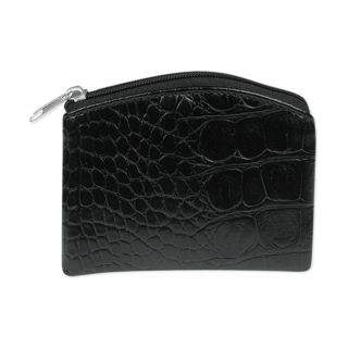 Black Crocodile Leather Rosary Case