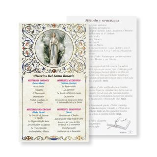 Folleto de los Misterios del Santo Rosario