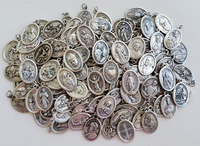 Lot of 130 DIFFERENT Catholic Religious Medals. Many RARE Medals!