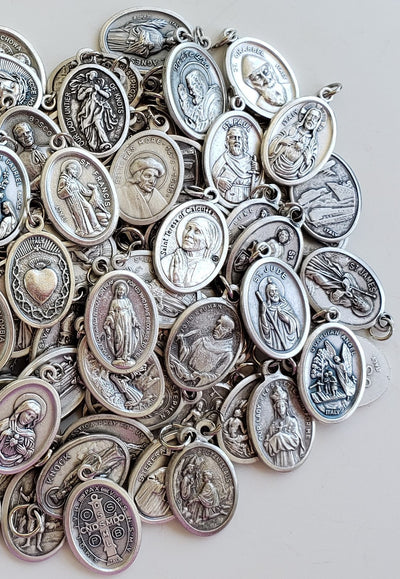 Lot of 130 DIFFERENT Catholic Religious Medals. Many RARE Medals!