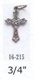 3/4" Oxidized Crucifix