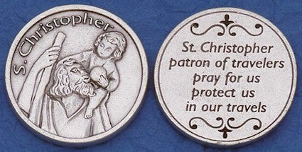 Saint Christopher Religious Pocket Coin