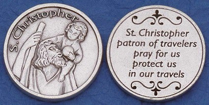 Saint Christopher Religious Pocket Coin – Discount Catholic Store