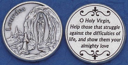 Our Lady of Lourdes Religious Pocket Coin