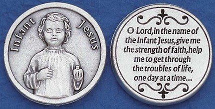 Infant Jesus Holding Heart Pocket Coin