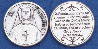 St. Faustina Religious Pocket Coin