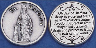 St. Barbara Religious Pocket Coin